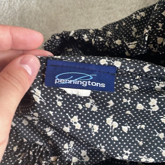 Vintage Ditzy floral printed cropped wide leg pants - Picture 8 of 13